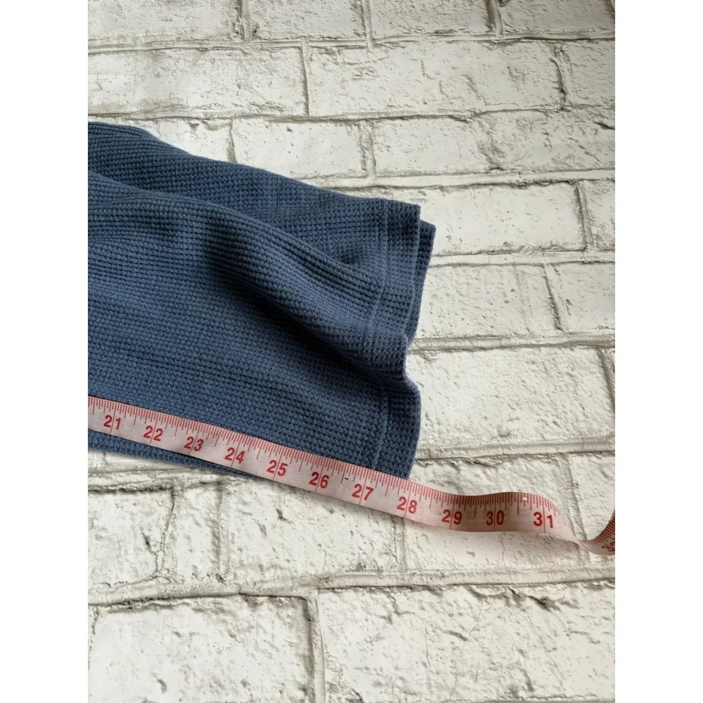 L.L.Bean Women's Soft Waffle Sleep Set Blue‎ XL Wide Leg
